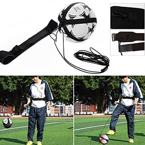 szdc88 Entrenador De Patada De FúTbol Equipos De Entrenamiento De FúTbol,para NiñOs Y Adultos con CinturóN Ajustable Cuerda EláStica para Talla 3.4 Y 5 Pelotas