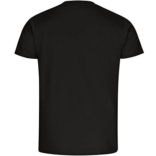 T-Shirt cuello redondo camiseta de manga corta para hombre colour negro balón medicinal experto tallas de la S a 5XL Negro negro Talla:small