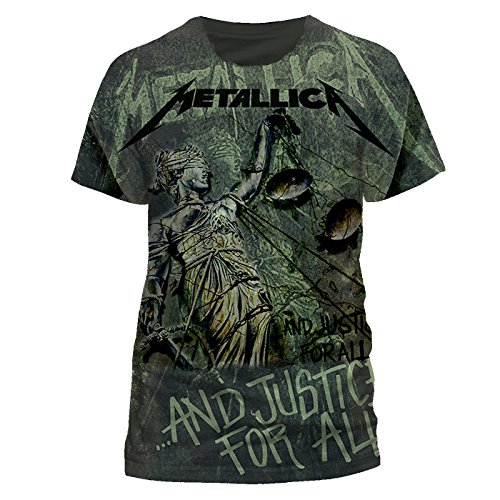 T-Shirt (L) Justice Neon All-Over (Unisex)