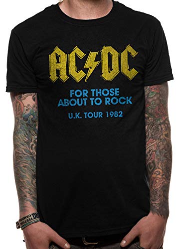 T-Shirt (Unisex-M) for Those About to Rock Logo (Black)