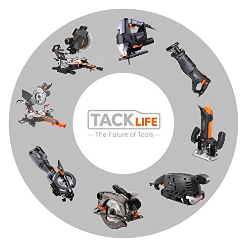 TACKLIFE Discos de Lija 125mm, 100PCS de 40, 60, 80, 100, 150, 180, 240, 320, 400, 800 Granos, Papel de Lija Abrasivo con 8 Agujeros, Gancho y Bucle Durable para Lijadora Orbital, Cambio Rápido, ASD1A