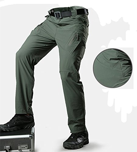 TACVASEN Pantalones de cargo para hombre, elásticos, pantalones de trabajo, para exteriores, para paintball, airsoft, para verano, tiempo libre, campo, militar, verde