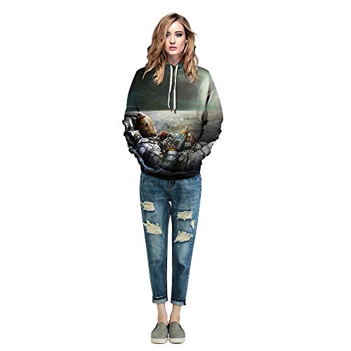 TAGVO Sudaderas con Capucha Impresas en 3D Unisex Novedad Sudadera Personalizada Jerseys Jerseys de Manga Larga Transpirable con Capucha con Bolsillo Elástico con Capucha para Hombres y Mujeres