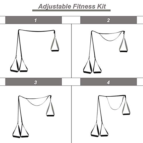 Tapusen Kit de Entrenamiento físico - Kit de Entrenamiento de suspensión Gimnasio Profesional Correas de Entrenamiento físico para Ejercicios de Gimnasio en el hogar (Simple y liviano)