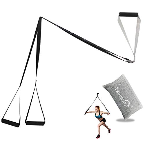 Tapusen Kit de Entrenamiento físico - Kit de Entrenamiento de suspensión Gimnasio Profesional Correas de Entrenamiento físico para Ejercicios de Gimnasio en el hogar (Simple y liviano)