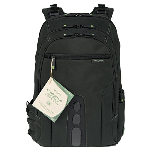 Targus EcoSpruce - Mochila de 27 litros Ideal para viajes de trabajo, estudio, gimnasio y fin de semana, se adapta a la mayoría de las laptops de hasta 15.6 "- Negro