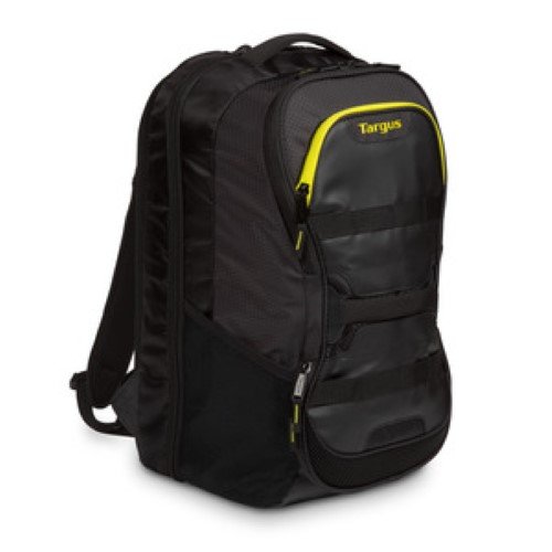 Targus TSB944EU - Mochila Work & Play para fitness y portátiles de hasta 15,6", color negro y amarillo