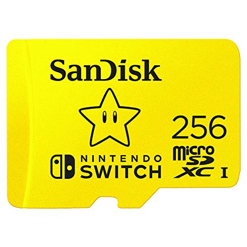 Tarjeta SanDisk microSDXC UHS-I para Nintendo Switch 256GB, Producto con Licencia de Nintendo