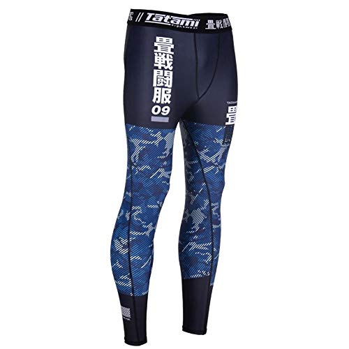 Tatami Fightwear Essential Compression Spats Blue Men's -XL Pantalones de Compresión Hombre BJJ MMA Artes Marciales Grappling Capa Base De Compresión