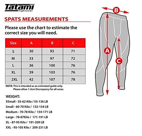 Tatami Fightwear Essential Compression Spats Blue Men's -XL Pantalones de Compresión Hombre BJJ MMA Artes Marciales Grappling Capa Base De Compresión