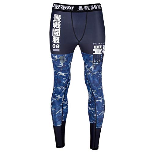 Tatami Fightwear Essential Compression Spats Blue Men's -XL Pantalones de Compresión Hombre BJJ MMA Artes Marciales Grappling Capa Base De Compresión