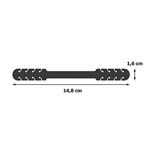 TBOC Salvaorejas Mascarillas Extensor Ajustable - [Pack 5 Piezas] Correa Antideslizante con Hebillas de Silicona [Negra] con Agarres para Sujetar Cuello Aliviar las Molestias Presión Cara Salva Orejas