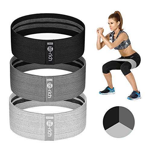 Te-Rich Bandas Elásticas para Fitness Banda de Resistencia Ideal para Pilates,Yoga,Rehabilitación,Entrenamiento de Fuerza y Flexibilidad,Quemar Grasa rápidamente,Moldear Piernas y Caderas