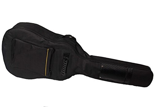 Tebery Funda para guitarra acústica con correa ajustable para el hombro de 104 cm - color negro
