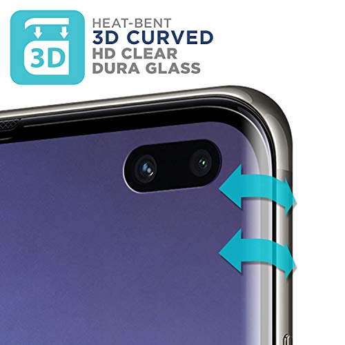 Tech Armor Dura Glass Screen Protector Designed for Samsung Galaxy S10 Plus - Case-Friendly, Hybrid Glass, Ultra-Thin, Scratch and Impact Protection with Easy Installation Tool - [1-Pack]