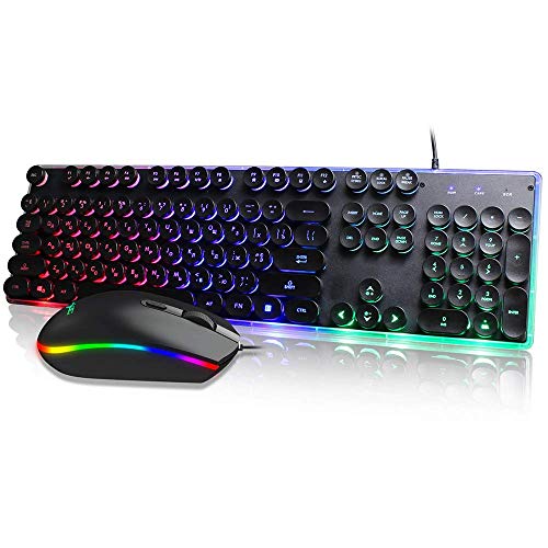 Teclado Teclado Ordinaria del ratón del ordenador teclado teclado for juegos de Rusia juego Raid teclado con cable del ratón del teclado ajustado diseño ultra-delgado teclado inalámbrico ligero ultra-