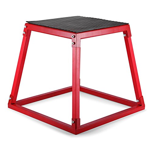 Tecmaqui Cajón de Salto para Fitness 12''/18''/24'' Caja Pliométrica para Entrenamiento de Salto Plyo Box Banco de Salto para Crossfit (12''/30.5cm)