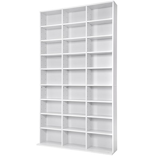 TecTake Estante de CD DVD Shelf archivado 1080 CDs DVDs (Blanco | no. 401703)