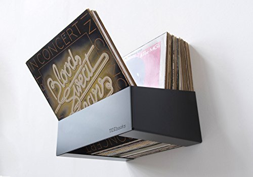 TEEbooks - Estantería para Discos de Vinilo - Negro - 60 LPs