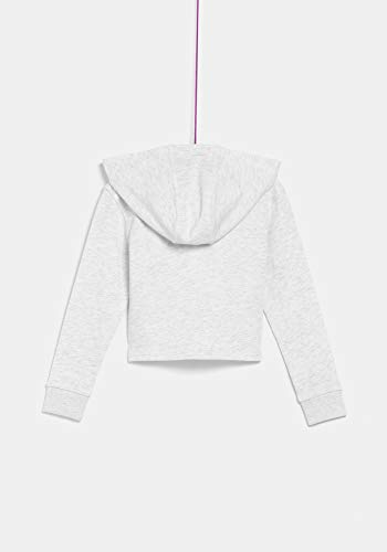 TEX - Sudadera de Deporte para Niña, Plateado Claro, 7-8 años