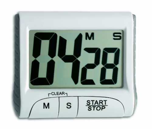 TFA 38.2021 - Cuentaminutos con cronómetro electrónico, Color Blanco