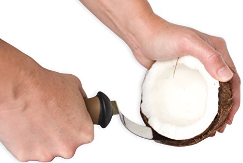 The Coconut Tool 30908 - Cuchillo para eliminar carne de coco (acero inoxidable)