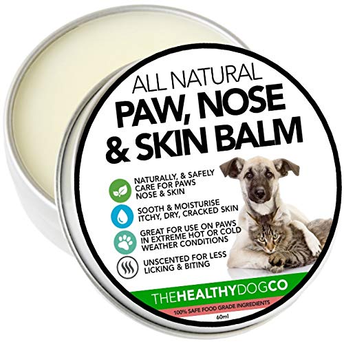 The Healthy Dog Co Bálsamo Calmante Natural para Patas, Nariz y Piel de Perros y Gatos | Crema Hidratante para Reparar la Piel Seca y Agrietada | para la Piel y Las Almohadillas de Las Mascotas