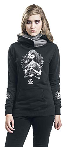 The Nightmare Before Christmas Pesadilla Antes De Navidad Sally Mujer Sudadera con Capucha Negro/Gris XL