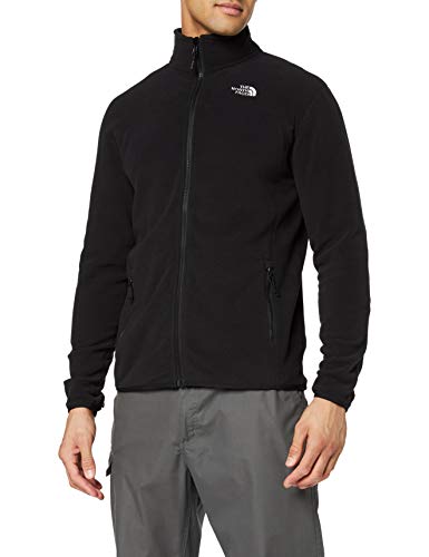 The North Face Full Zip Chaqueta 100 Glacier, Hombre, Negro (Tnf Black), L