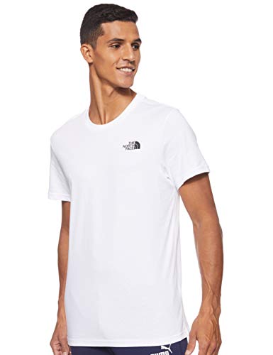 The North Face T92TX5 Camiseta De Manga Corta Simple Dome, Hombre, Blanco (TNF White), L