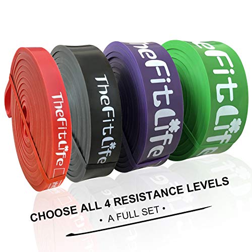 TheFitLife Bandas Elasticas Fitness Musculacion - Cintas Elásticas de Resistencia Para pull-ups Asistidos, Cross-training, Dominadas, Yoga, Pilates, Fisioterapia, Con E-Guía de Ejercicios