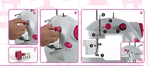 Theo Klein 7901 - Fashion Passion Máquina De Coser Para Niños - Funcionando Con Pilas -