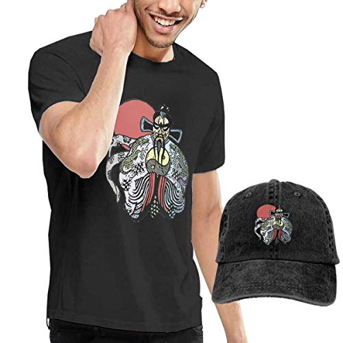 Thimd Big-Trouble-in-Little-China-Jack-Burton-Cowboy-Chapeau Camiseta de Manga Corta para Hombre,Gorra de béisbol Combinación Negro