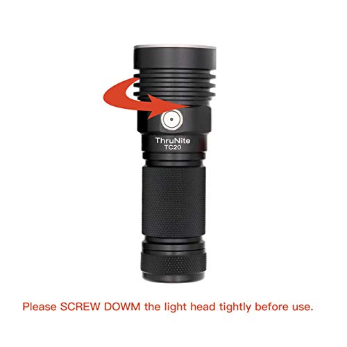 ThruNite® TC20 linterna máx. 3800 lúmenes con el Cree XHP70B LED y Micro-USB puerto de carga - Incl. 26650 5000 mAh batería recargable (TC20 Neutral White)