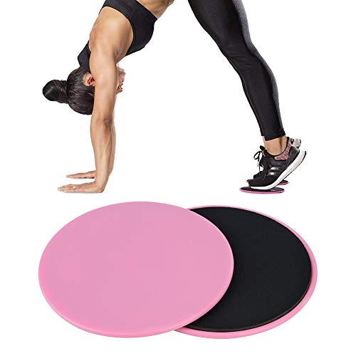 Tianhaik Deslizadores de Entrenamiento 2 Piezas Ejercicio Deslizante Deslizamiento Disco Núcleo Equilibrio Yoga Mat Fitness para Gimnasio en Casa