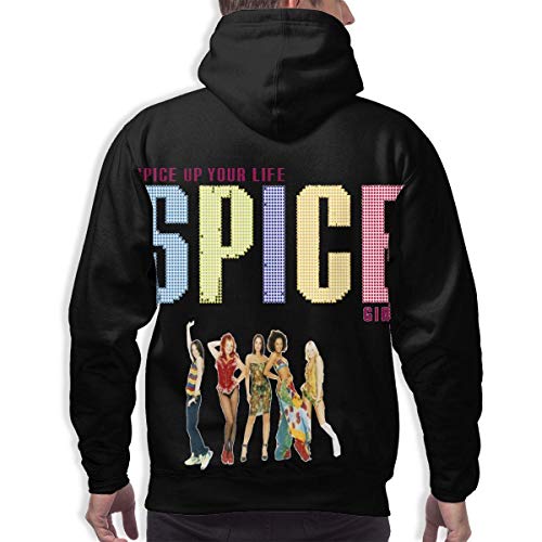 tiao9143 Spice Up Your Life Spice Girls Sudadera con Capucha para Hombre Sudadera Color Bolsillo con cordón Negro