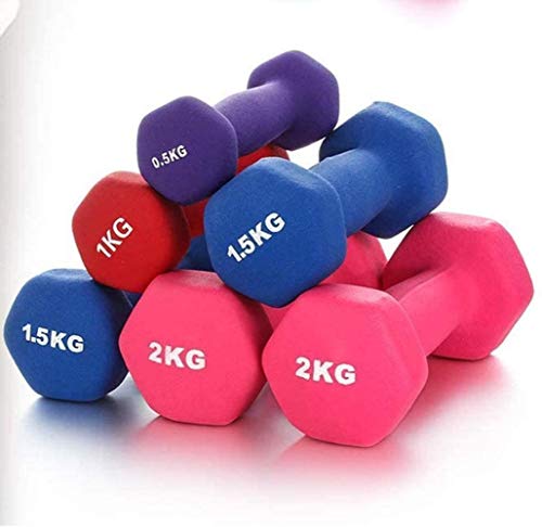 Tienda de Pesos 1X0.5KG / 2X0.5KG sola mano con mancuernas de peso Inicio aptitud del ejercicio del músculo neopreno pesa de gimnasia por Pesos señoras de los hombres de los niños mano brazo Pilates p