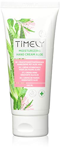 Timely - Crema de manos hidratante y regeneradora con aloe, 100 ml