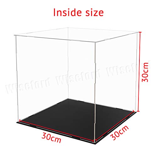 Tingacraft - Vitrina de Acrílico 300 x 300 x 300 mm para Balón de Fútbol/Helicóptero