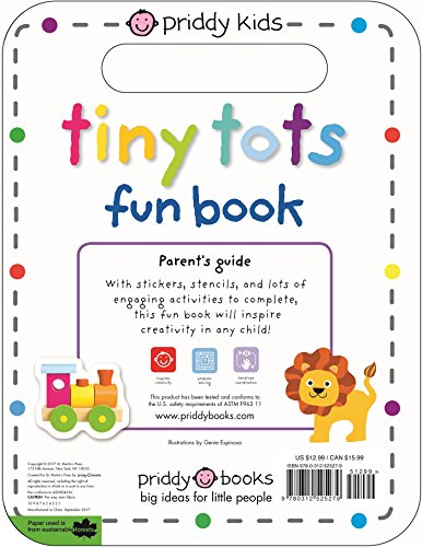 Tiny Tots Fun Book: Stickers, Coloring, and Stencils! with Multi-Colored Pen (Wipe Clean) [Idioma Inglés]