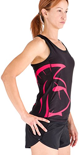 Titan Box Wear Core Pink Camiseta Sin Mangas, Mujer, Negro/Rosa, L