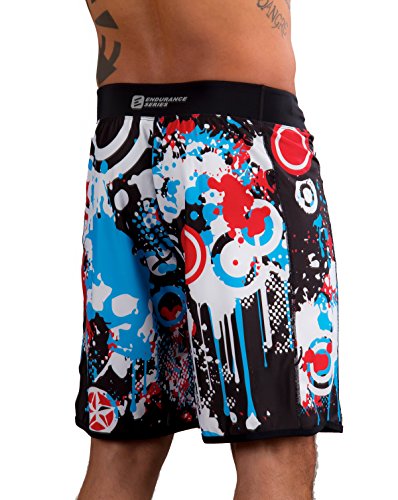 Titan Box Wear Entropy Pantalón Corto, Hombre, Azul/Rojo/Blanco, 2XL