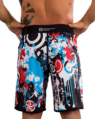 Titan Box Wear Entropy Pantalón Corto, Hombre, Azul/Rojo/Blanco, 2XL