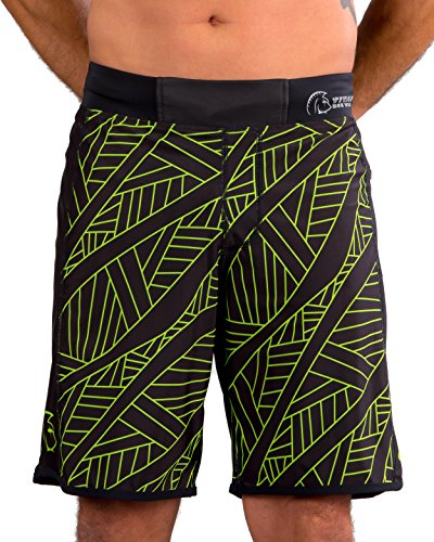 Titan Box Wear Primal Pantalón Corto, Hombre, Negro/Verde, 2XL