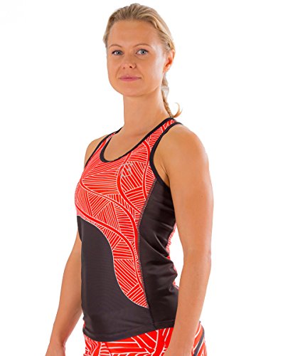Titan Box Wear Primal RW Camiseta Sin Mangas, Mujer, Rojo/Blanco, XS