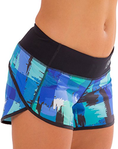 Titan Box Wear Sapphire Pantalón Corto, Mujer, Azul/Negro/Verde, XL