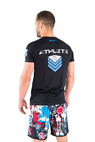 Titan Box Wear You Camiseta, Hombre, Negro/Azul/Blanco, 2XL