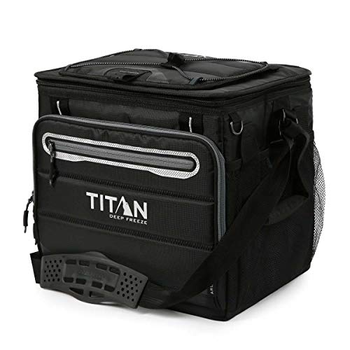 TITAN Nevera portatil Capacidad 40 latas + Hielo 1330878 5 Capas de Aislamiento. hasta 2 dias de conservacion del Hielo. Color Negro.