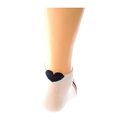 Tites chaussettes Calcetín bajo - 1 par - De rayas - Fine - Blanc - Talla única