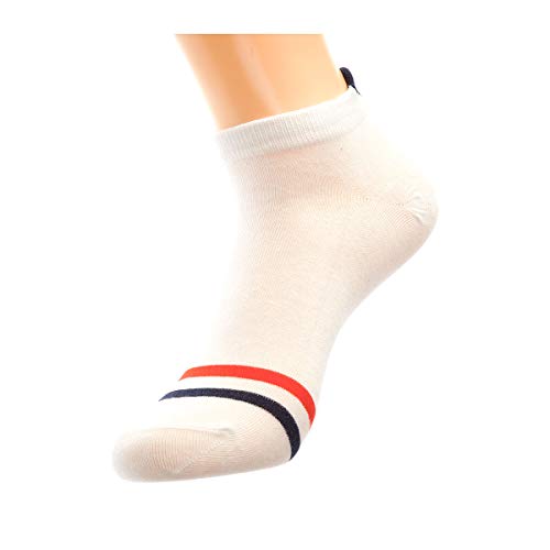 Tites chaussettes Calcetín bajo - 1 par - De rayas - Fine - Blanc - Talla única